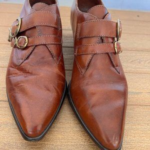 80's Wild Pair Leather Loafers/Booties Shoes - Size 6.5